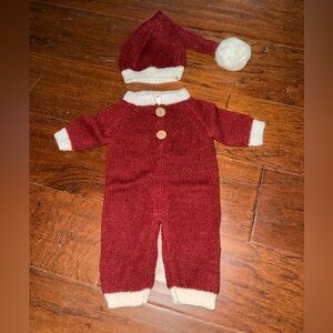 New Newborn Santa Photography 2 PC Set